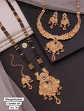 Gold Plated Necklace Premium Rajwadi Look Necklace Set