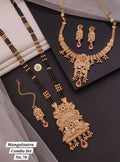 Gold Plated Necklace Premium Rajwadi Look Necklace Set