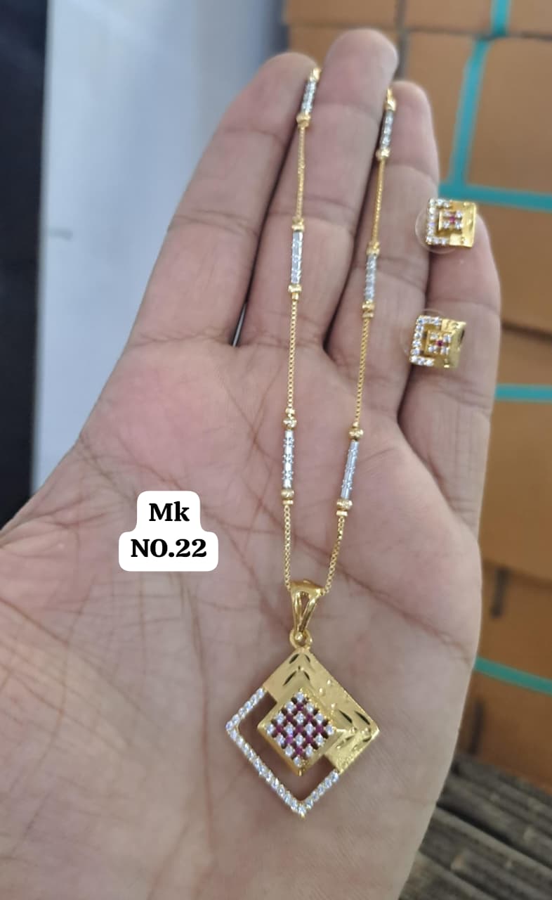 Gold Plated Pendal Set with earrings