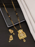 Orniya Premium Gold Plated Mangalsutar With Earrings