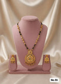 Orniya Premium Gold Plated Mangalsutar With Earrings