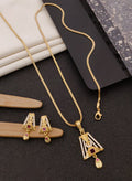 Gold Plated Pendal Set with earrings