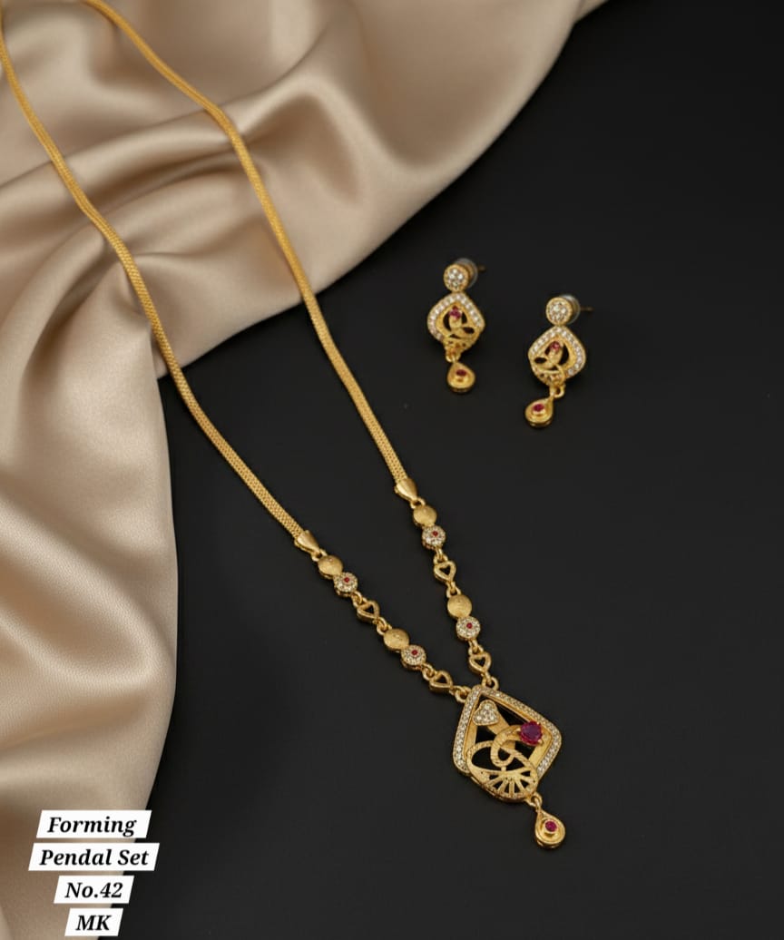 Gold Plated Pendal Set with earrings