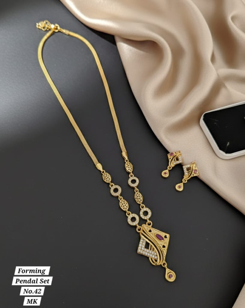 Gold Plated Pendal Set with earrings