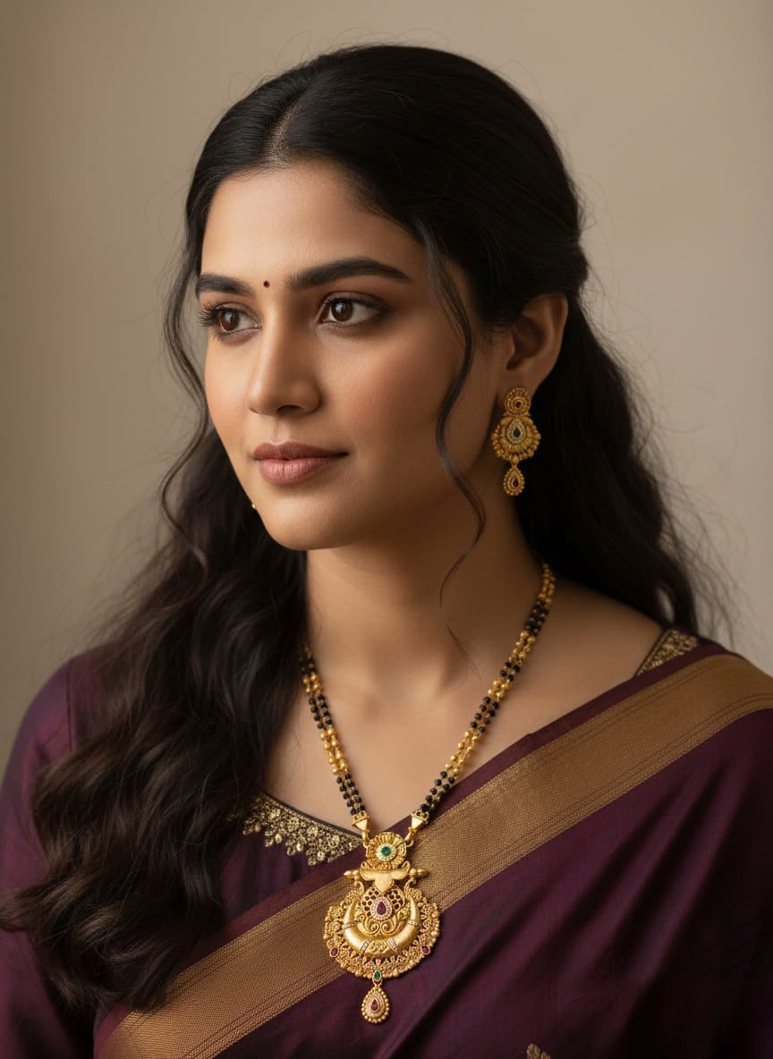 Gold Plated Premium Rajwadi Look Mangalsutra