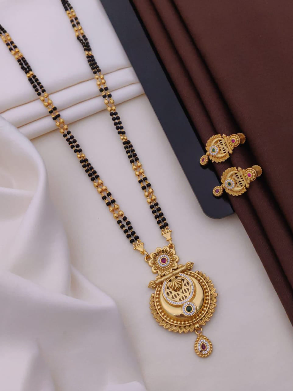 Gold Plated Premium Rajwadi Look Mangalsutra
