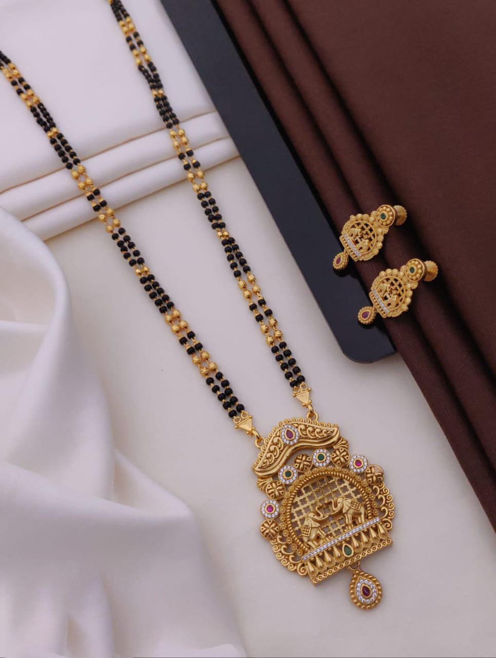 Gold Plated Premium Rajwadi Look Mangalsutra